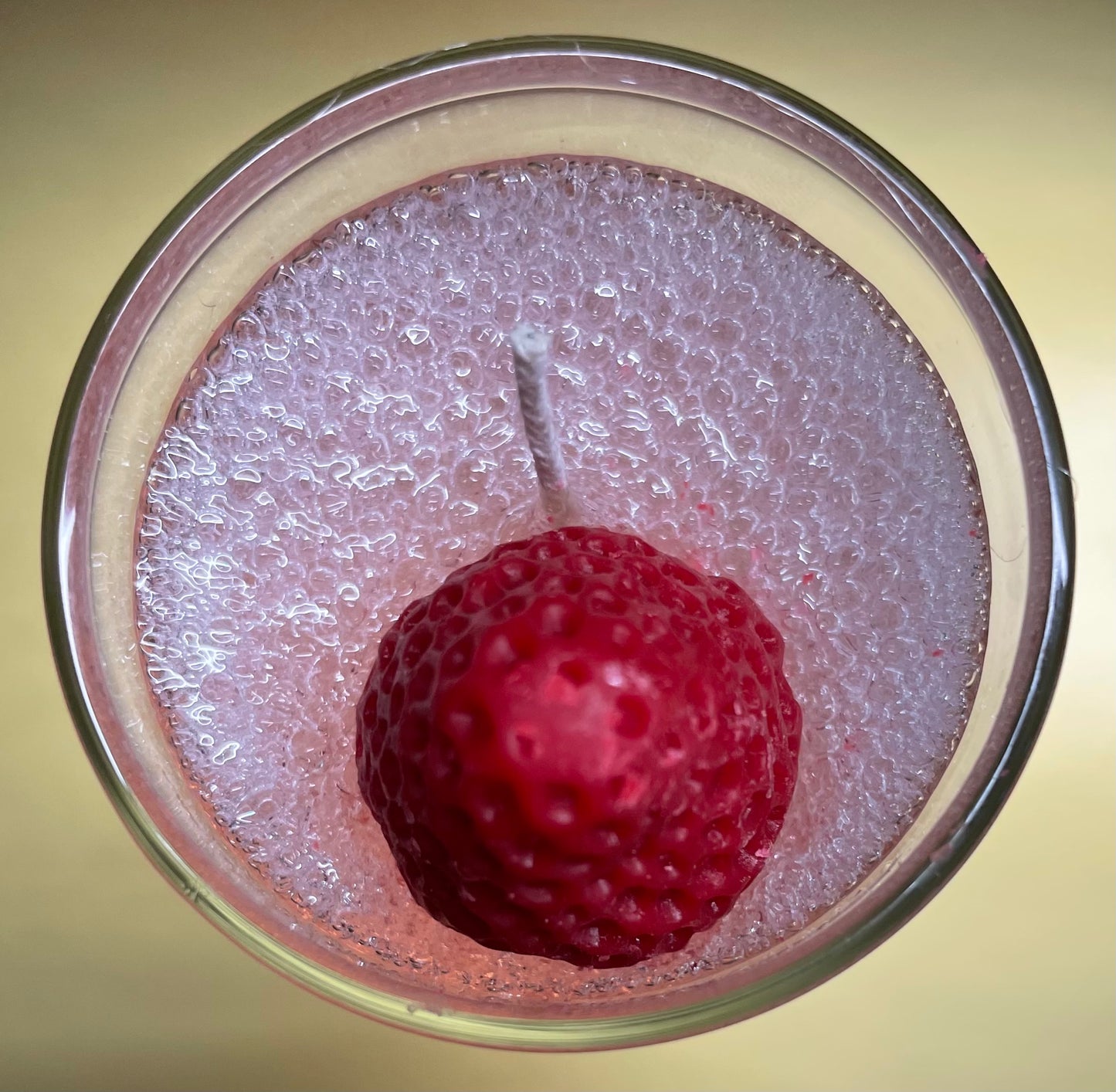 Rose champagne candle