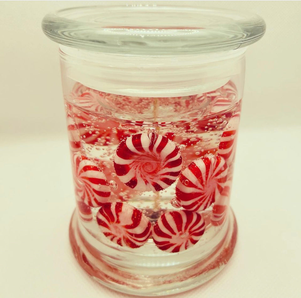 Peppermint swirl candle