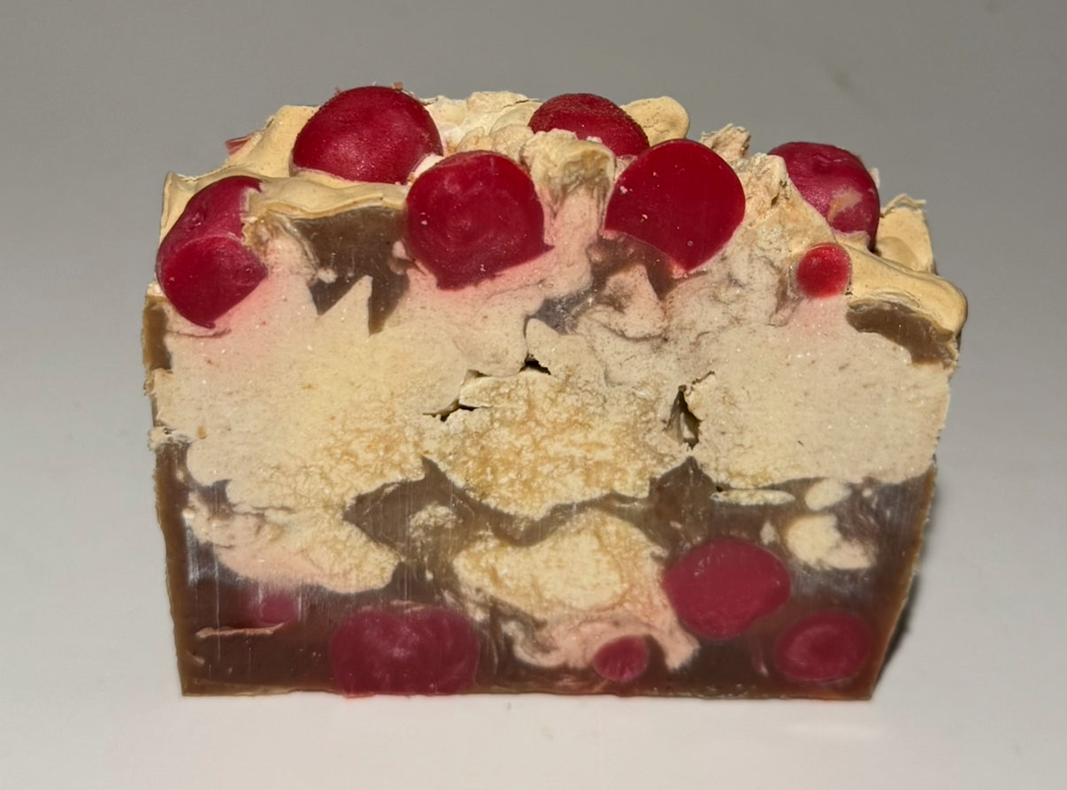 Coconut cherry cocoa butter soap