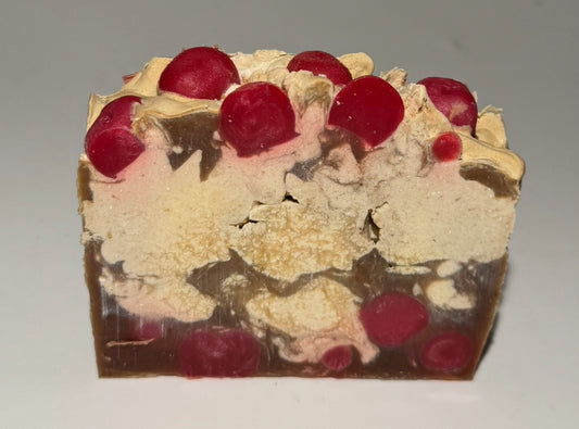 Coconut cherry cocoa butter soap