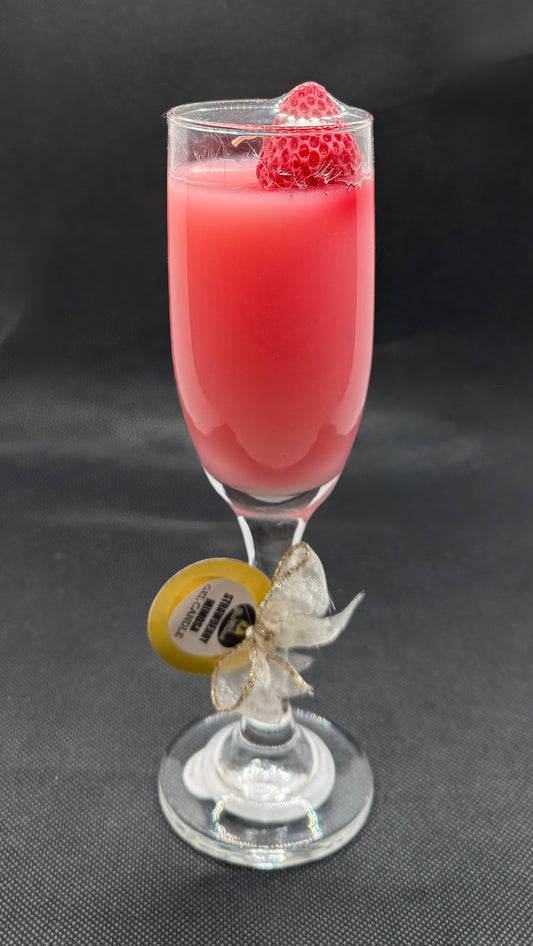Strawberry mimosa gel candle