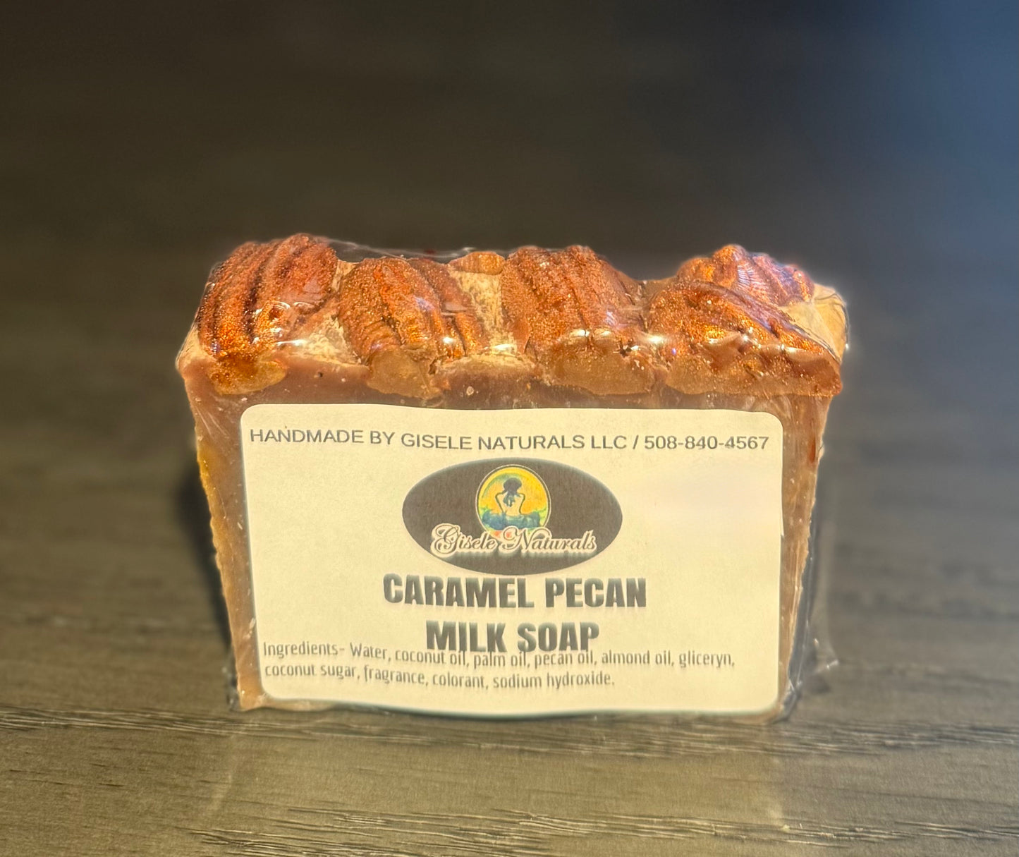 Caramel pecan milk soap