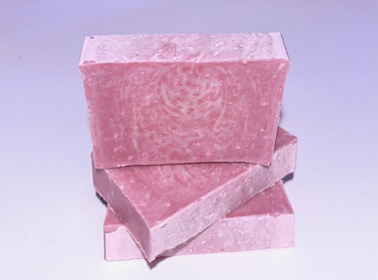 Pink grapefruit rose clay soap