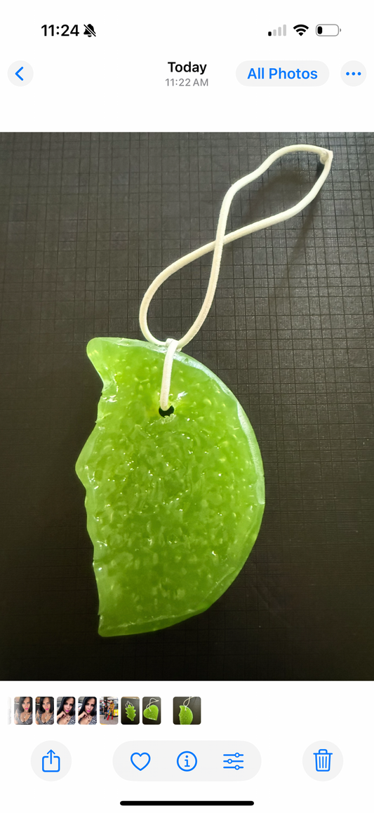Green apple car air freshener