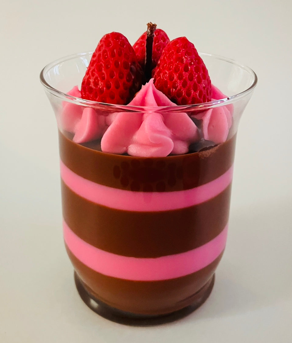 Chocolate strawberry candle