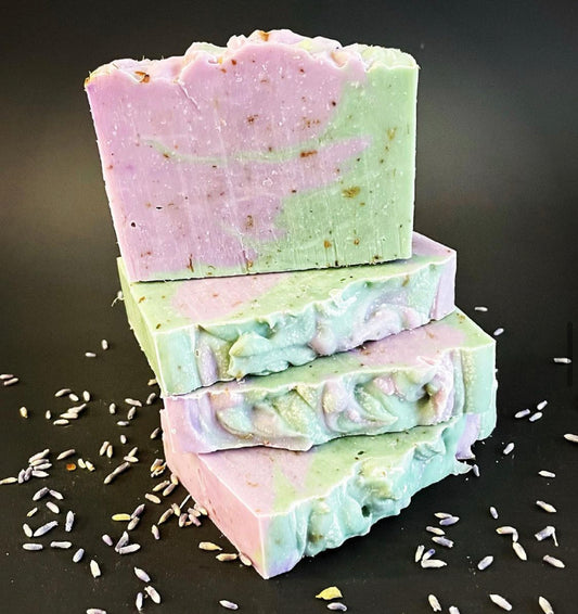 Lavender & peppermint soap