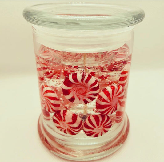 Peppermint swirl candle