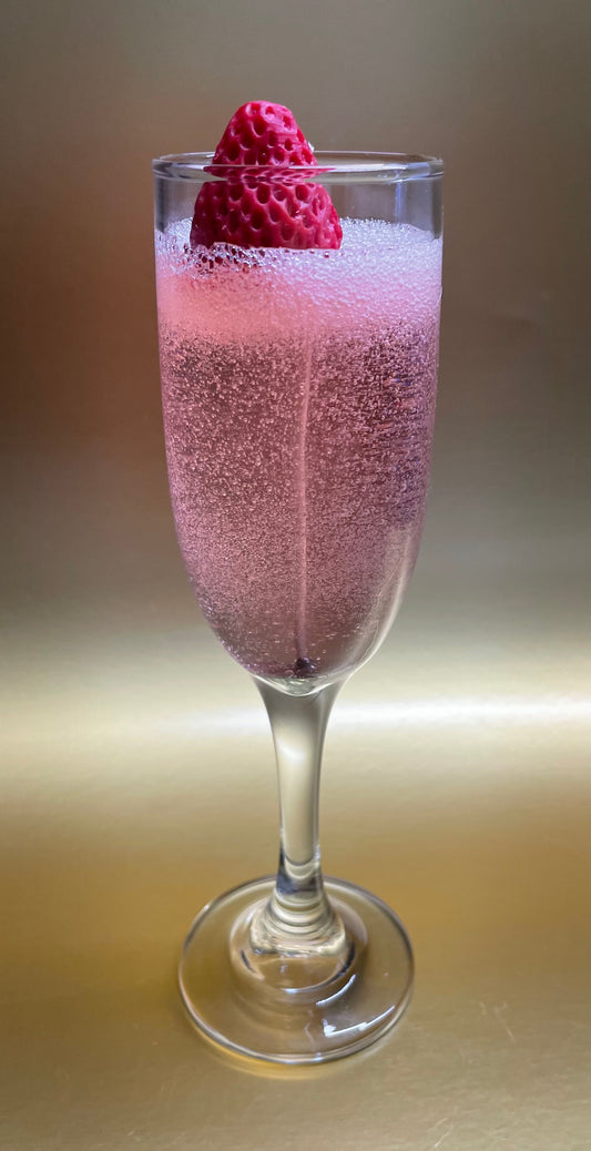 Rose champagne candle